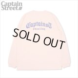 CAPTAIN STREET CRN Logo L/S Tシャツ PINK キャプテンストリート