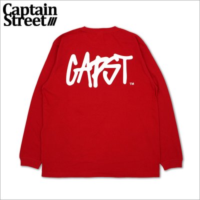 画像1: CAPTAIN STREET CAPST Logo L/S Tシャツ RED キャプテンストリート