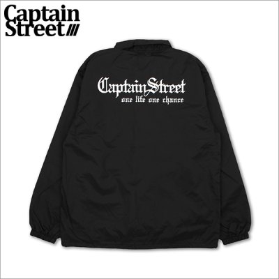 画像1: 【送料無料】CAPTAIN STREET Old English コーチJKT BLACK キャプテンストリート