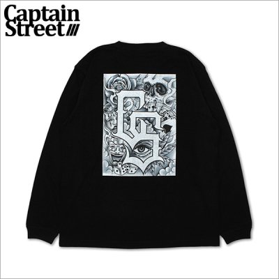 画像1: CAPTAIN STREET BaG L/S Tシャツ BLACK キャプテンストリート
