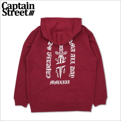 画像1: 【送料無料】CAPTAIN STREET Dagger P/Oパーカー BURGUNDY キャプテンストリート