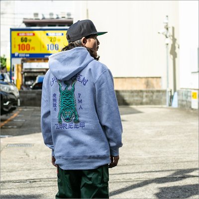 画像3: 【送料無料】CAPTAIN STREET Tiger P/Oパーカー ASH キャプテンストリート