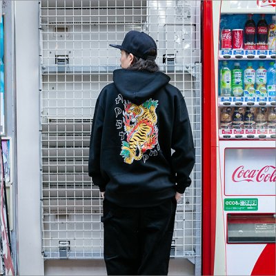 画像3: 【送料無料】CAPTAIN STREET JST P/Oパーカー BLACK キャプテンストリート