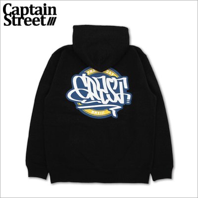 画像1: 【送料無料】CAPTAIN STREET Circle P/Oパーカー BLACK キャプテンストリート