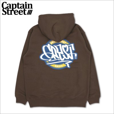 画像1: 【送料無料】CAPTAIN STREET Circle P/Oパーカー D.BROWN キャプテンストリート