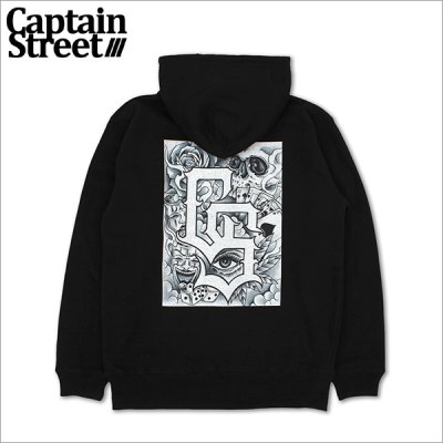 画像1: 【送料無料】CAPTAIN STREET BaG P/Oパーカー BLACK キャプテンストリート