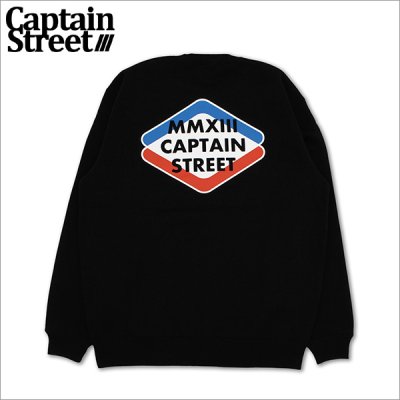 画像1: 【送料無料】CAPTAIN STREET Rhombus クルーネックスウェット BLACK キャプテンストリート