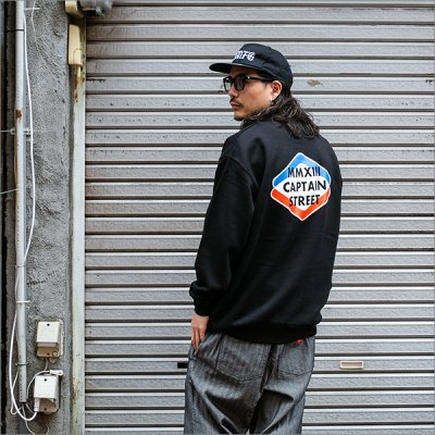 画像3: 【送料無料】CAPTAIN STREET Rhombus クルーネックスウェット BLACK キャプテンストリート