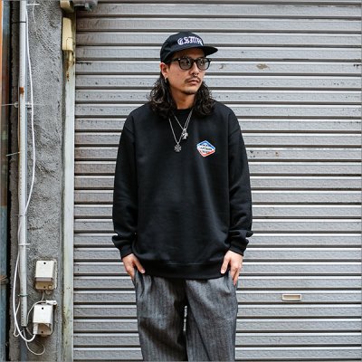 画像4: 【送料無料】CAPTAIN STREET Rhombus クルーネックスウェット BLACK キャプテンストリート