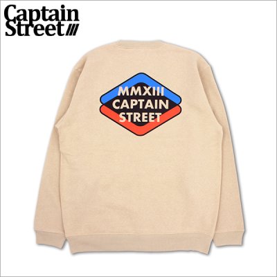 画像1: 【送料無料】CAPTAIN STREET Rhombus クルーネックスウェット SAND キャプテンストリート