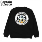【送料無料】CAPTAIN STREET Flame eighty クルーネックスウェット BLACK キャプテンストリート