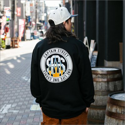 画像3: 【送料無料】CAPTAIN STREET Flame eighty クルーネックスウェット BLACK キャプテンストリート