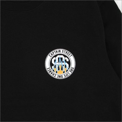 画像6: 【送料無料】CAPTAIN STREET Flame eighty クルーネックスウェット BLACK キャプテンストリート