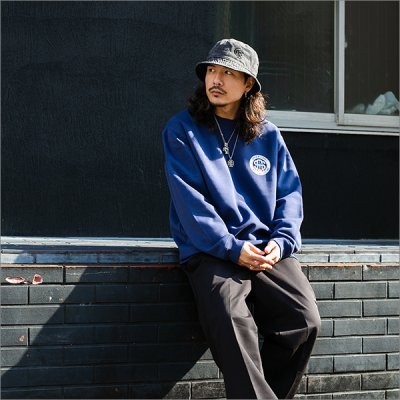 画像4: 【送料無料】CAPTAIN STREET Flame eighty クルーネックスウェット INDIGO キャプテンストリート
