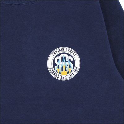 画像6: 【送料無料】CAPTAIN STREET Flame eighty クルーネックスウェット INDIGO キャプテンストリート