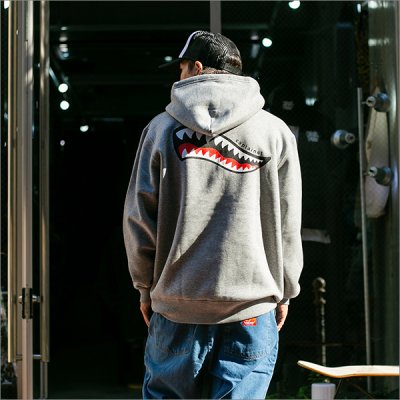 画像3: 【送料無料】CAPTAIN STREET Shark Mouth P/Oパーカー GRAY キャプテンストリート