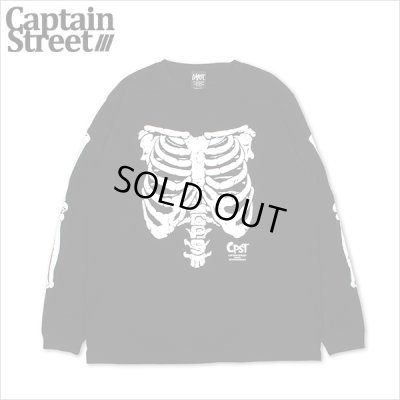 画像1: CAPTAIN STREET Bone L/S Tシャツ BLACK キャプテンストリート