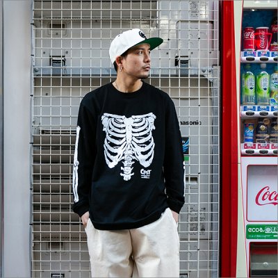 画像2: CAPTAIN STREET Bone L/S Tシャツ BLACK キャプテンストリート