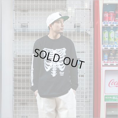 画像2: CAPTAIN STREET Bone L/S Tシャツ BLACK キャプテンストリート