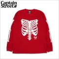 CAPTAIN STREET Bone L/S Tシャツ RED キャプテンストリート