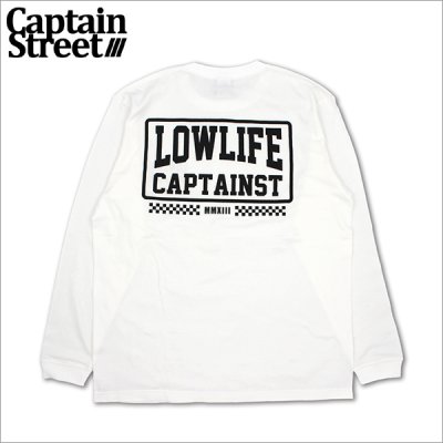 画像1: CAPTAIN STREET LOW LIFE L/S Tシャツ WHITE キャプテンストリート