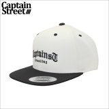 CAPTAIN STREET CRN Logo スナップバックキャップ BLACK/WHITE キャプテンストリート