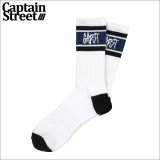 CAPTAIN STREET CAPST Logo SOCKS WHITE キャプテンストリート
