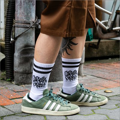 画像2: CAPTAIN STREET Tag SOCKS WHITE キャプテンストリート