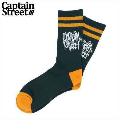 画像1: CAPTAIN STREET Tag SOCKS GREEN キャプテンストリート