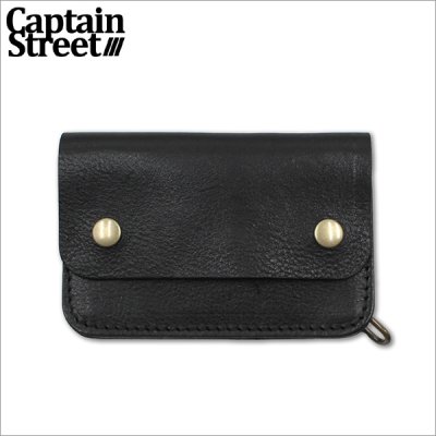 画像1: CAPTAIN STREET トラッカーウォレット ショート BLACK キャプテンストリート