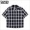 画像1: 【送料無料】CAPTAIN STREET CRN Logo S/Sチェックシャツ BLACK キャプテンストリート (1)