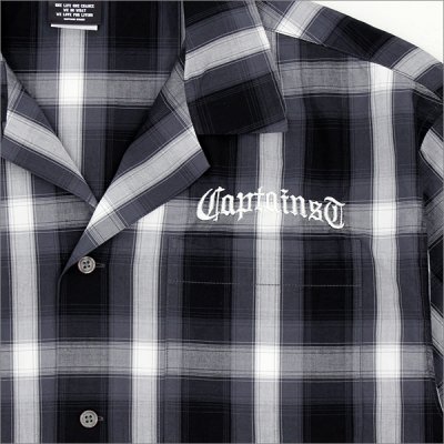 画像4: 【送料無料】CAPTAIN STREET CRN Logo S/Sチェックシャツ BLACK キャプテンストリート
