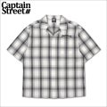 【送料無料】CAPTAIN STREET CRN Logo S/Sチェックシャツ WHITE キャプテンストリート