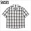 画像1: 【送料無料】CAPTAIN STREET CRN Logo S/Sチェックシャツ WHITE キャプテンストリート (1)