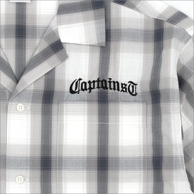 画像4: 【送料無料】CAPTAIN STREET CRN Logo S/Sチェックシャツ WHITE キャプテンストリート