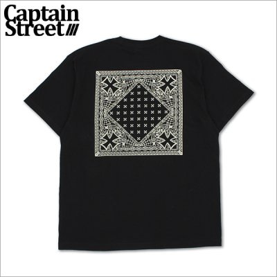 画像1: CAPTAIN STREET BANDANA Tシャツ BLACK キャプテンストリート