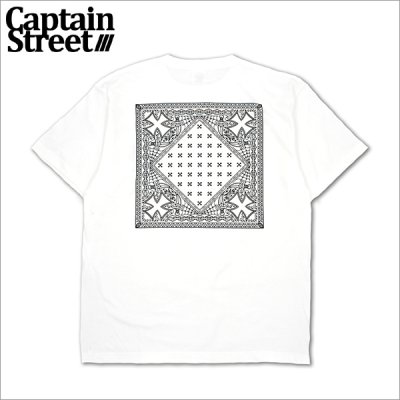 画像1: CAPTAIN STREET BANDANA Tシャツ WHITE キャプテンストリート