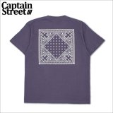 CAPTAIN STREET BANDANA Tシャツ H.PURPLE キャプテンストリート