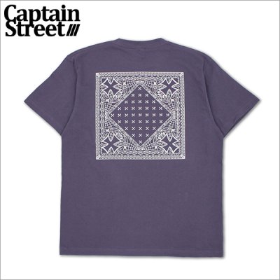 画像1: CAPTAIN STREET BANDANA Tシャツ H.PURPLE キャプテンストリート