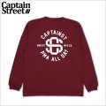 CAPTAIN STREET VIV L/S Tシャツ BURGUNDY キャプテンストリート