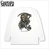 CAPTAIN STREET Reaper L/S Tシャツ WHITE キャプテンストリート