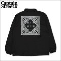 【送料無料】CAPTAIN STREET BANDANA コーチJKT BLACK キャプテンストリート