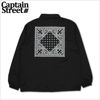 画像1: 【送料無料】CAPTAIN STREET BANDANA コーチJKT BLACK キャプテンストリート
