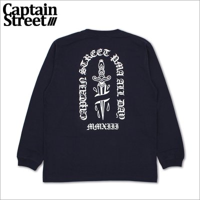 画像1: CAPTAIN STREET Dagger L/S Tシャツ NAVY キャプテンストリート