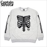 【送料無料】CAPTAIN STREET Bone クルーネックスウェット ASH キャプテンストリート