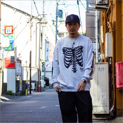 画像2: 【送料無料】CAPTAIN STREET Bone クルーネックスウェット ASH キャプテンストリート