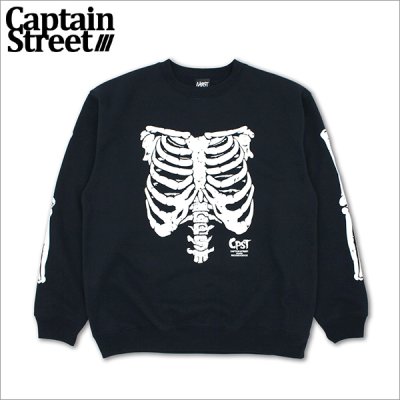 画像1: 【送料無料】CAPTAIN STREET Bone クルーネックスウェット NAVY キャプテンストリート