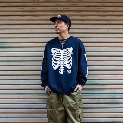 画像2: 【送料無料】CAPTAIN STREET Bone クルーネックスウェット NAVY キャプテンストリート