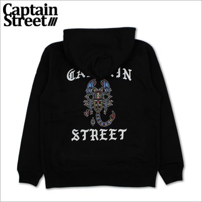 画像1: 【送料無料】CAPTAIN STREET Scorpion P/Oパーカー BLACK キャプテンストリート