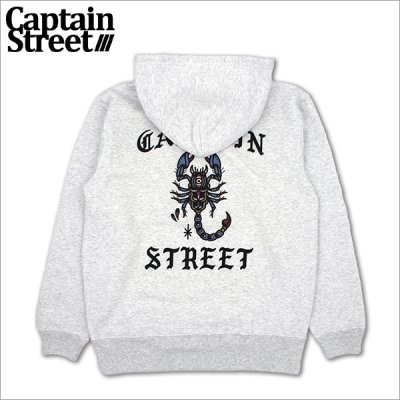 画像1: 【送料無料】CAPTAIN STREET Scorpion P/Oパーカー ASH キャプテンストリート